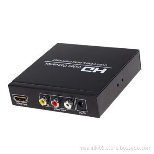 AV+HDMI to HDMI+Digital Audio+3.5mm Audio Converter (Upscaler), Supports 1,080P, 50/60Hz SelectableNew